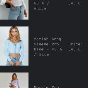 Princess Polly Mariah Long Sleeve Top